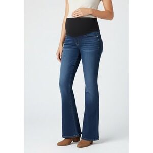 PAIGE Dark Blue Maternity Boot Cut Jeans